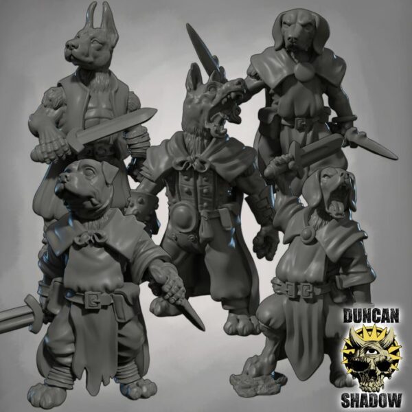 Dog Folk Rangers with Swords