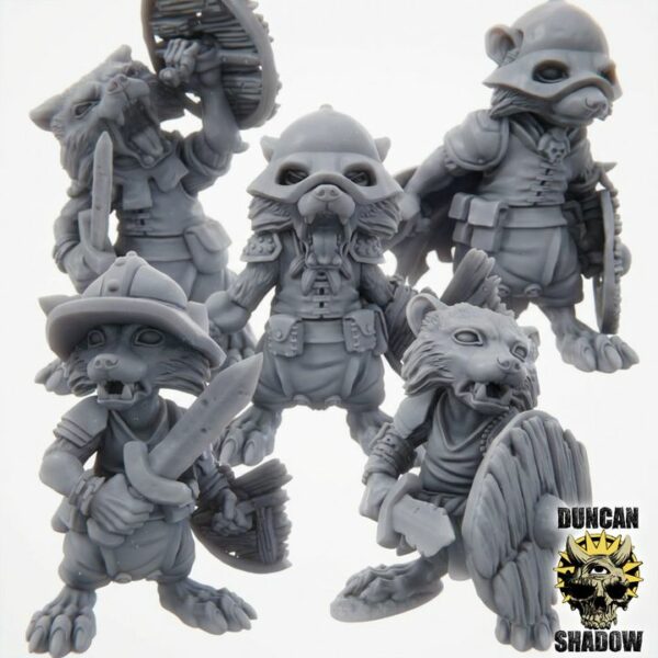 Racoon Folk with Swords