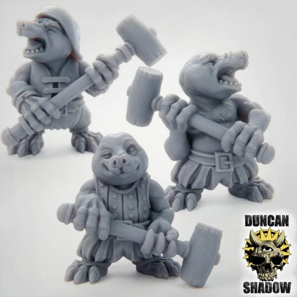 Mole Folk with Great Hammers