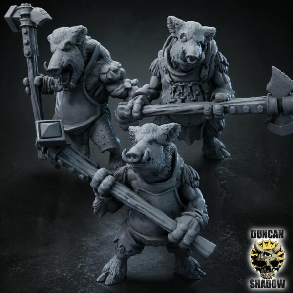 Boar Folk with Hammers