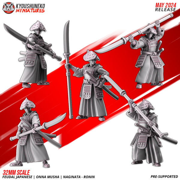 Feudal Japanese Onna Musha Naginata Ronin