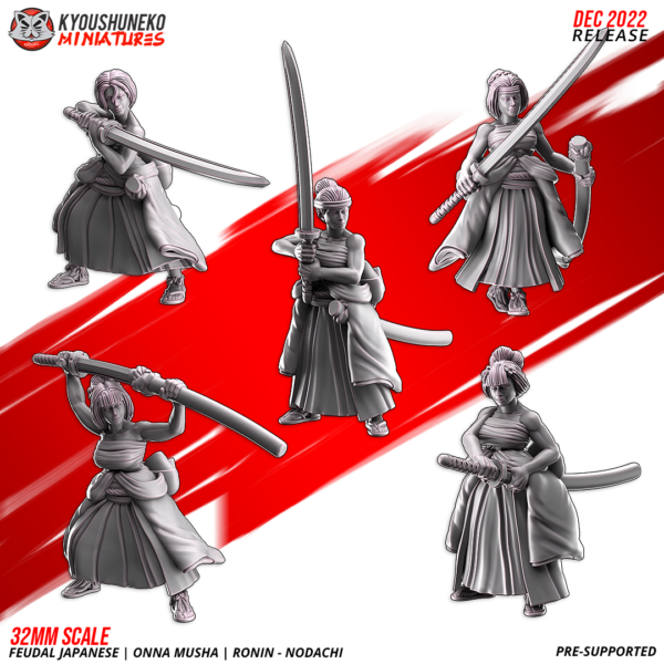 Feudal Japanese Onna Musha Nodachi Ronin