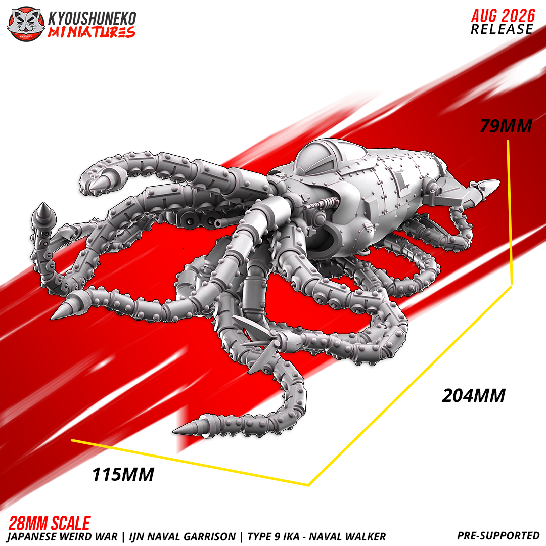 Japanese Weird War IJN Type-9 Ikaw Naval Walker - obrazek 3