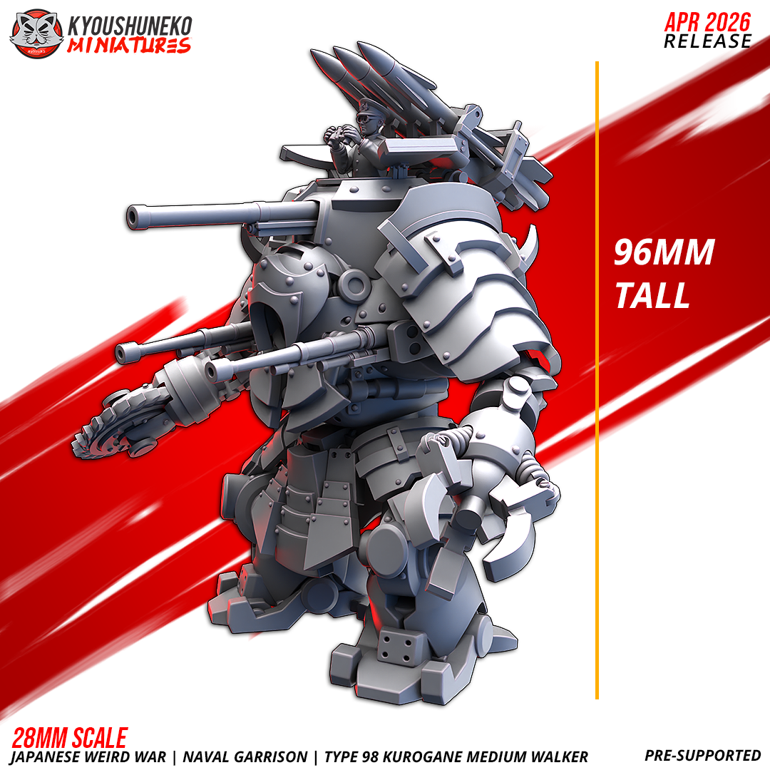 Japanese Weird War IJN Naval Garrison Type-98 Kurogane Medium Walker - obrazek 10