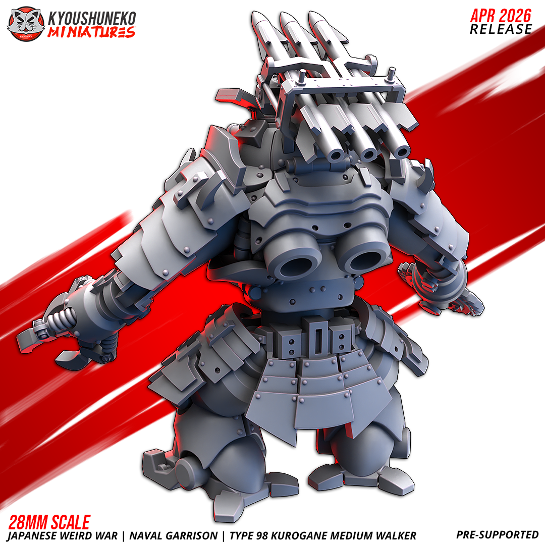 Japanese Weird War IJN Naval Garrison Type-98 Kurogane Medium Walker - obrazek 3