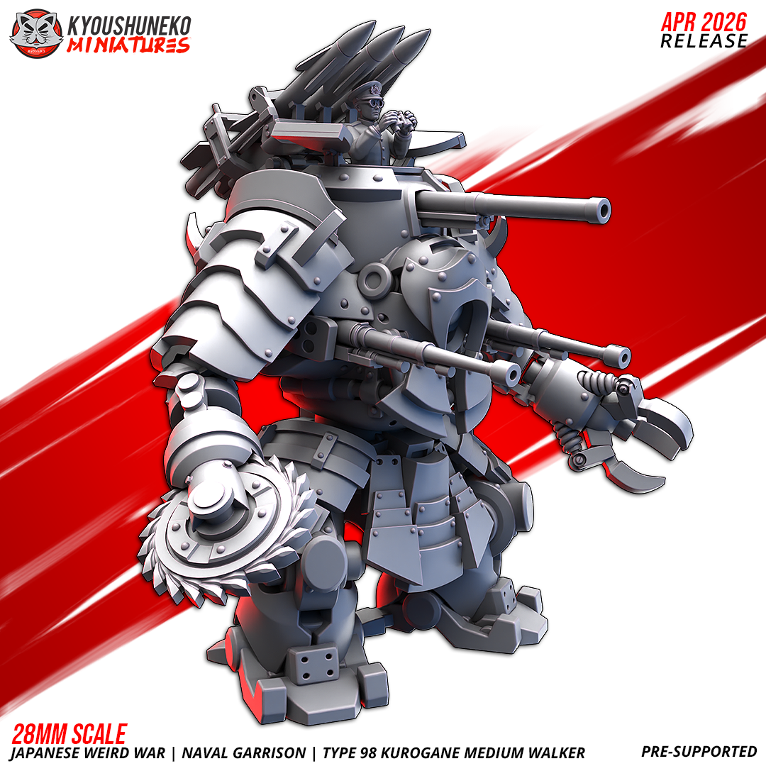 Japanese Weird War IJN Naval Garrison Type-98 Kurogane Medium Walker - obrazek 4