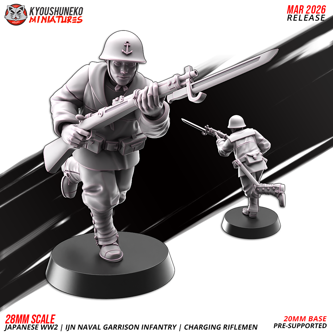Japanese Weird War IJN Naval Garrison Infantry Charging Riflemen - obrazek 4