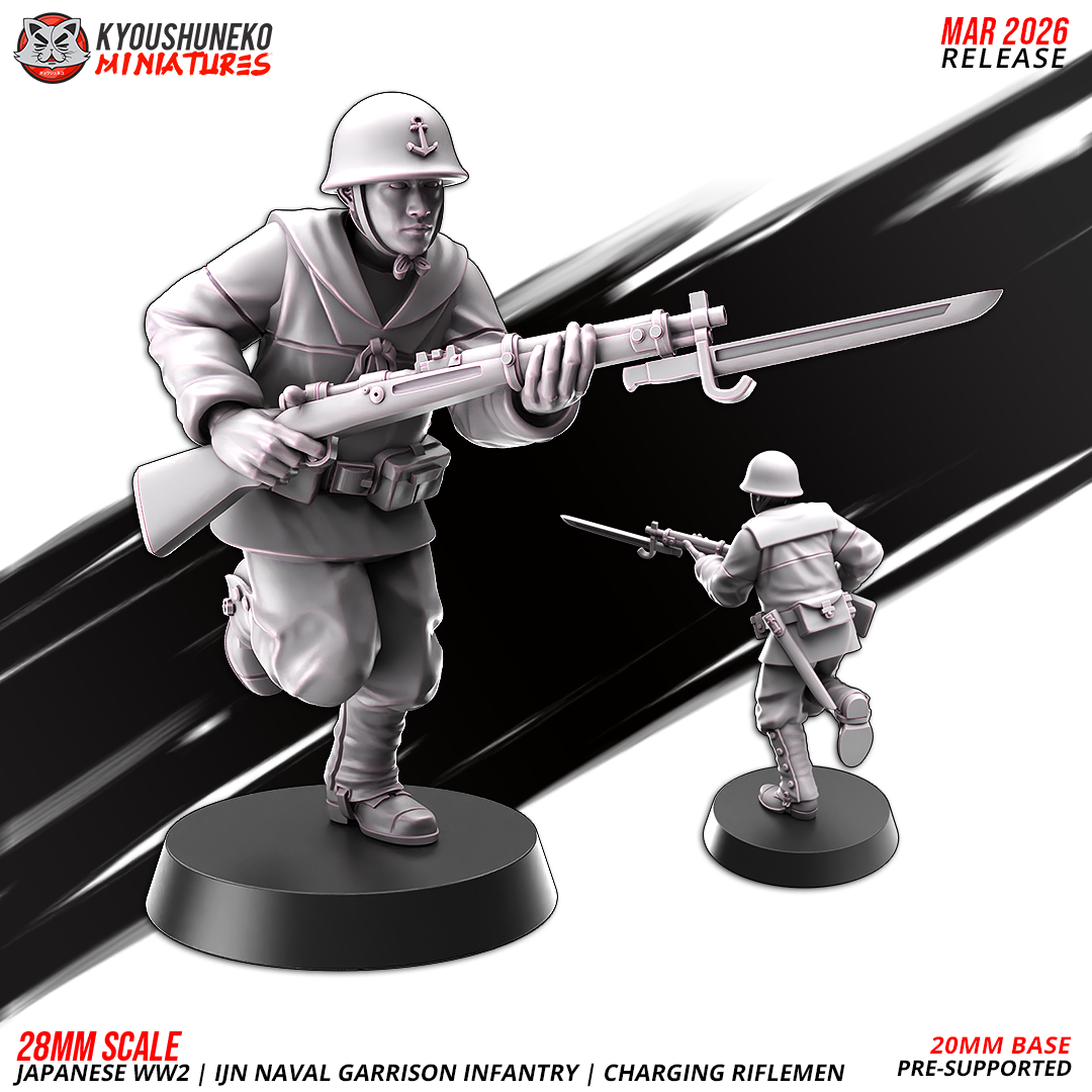 Japanese Weird War IJN Naval Garrison Infantry Charging Riflemen - obrazek 5