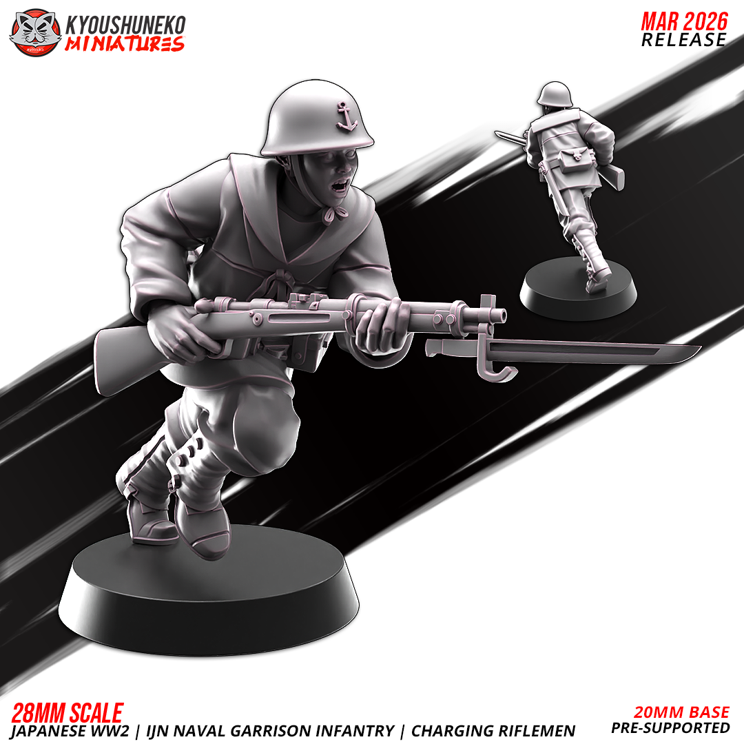 Japanese Weird War IJN Naval Garrison Infantry Charging Riflemen - obrazek 6