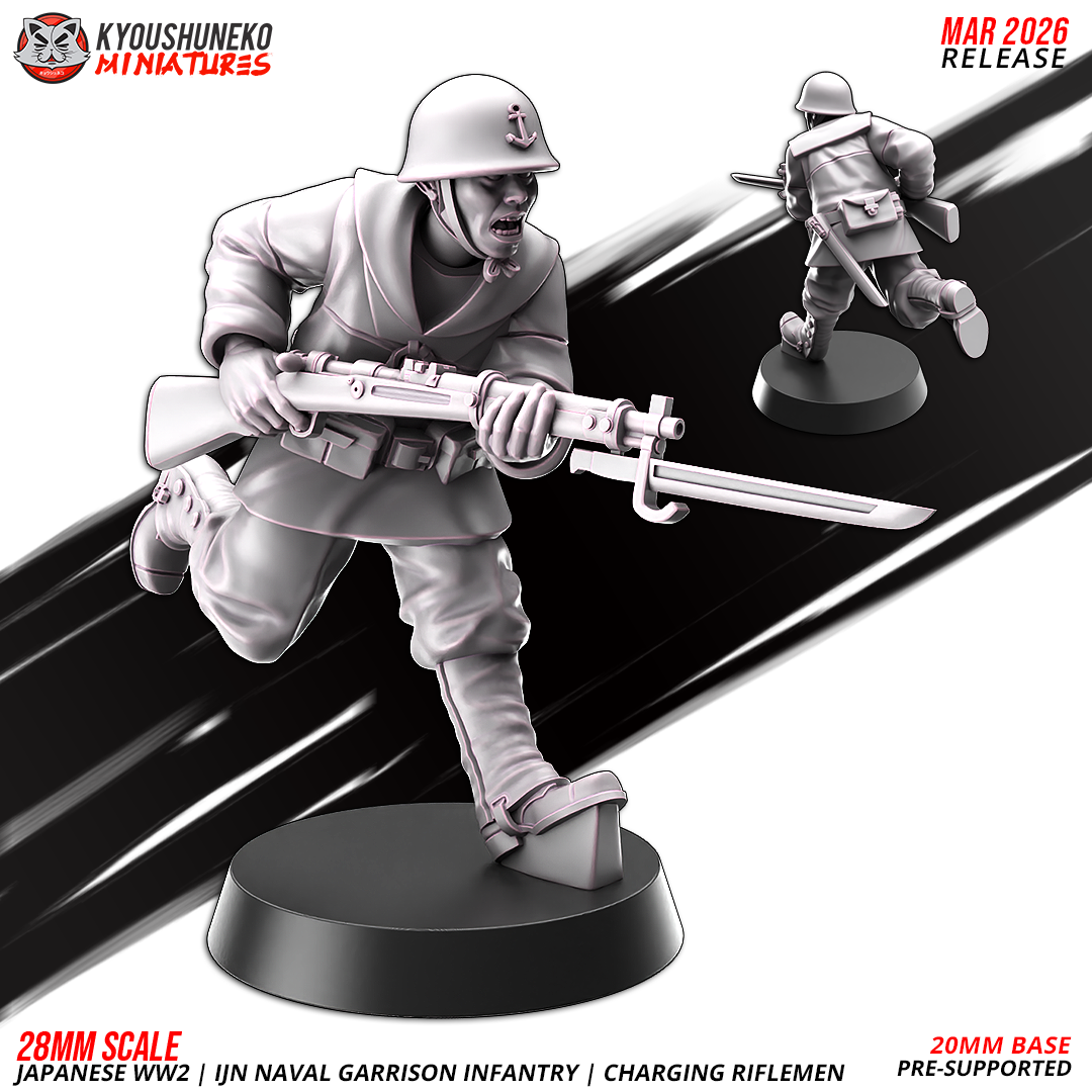 Japanese Weird War IJN Naval Garrison Infantry Charging Riflemen - obrazek 7