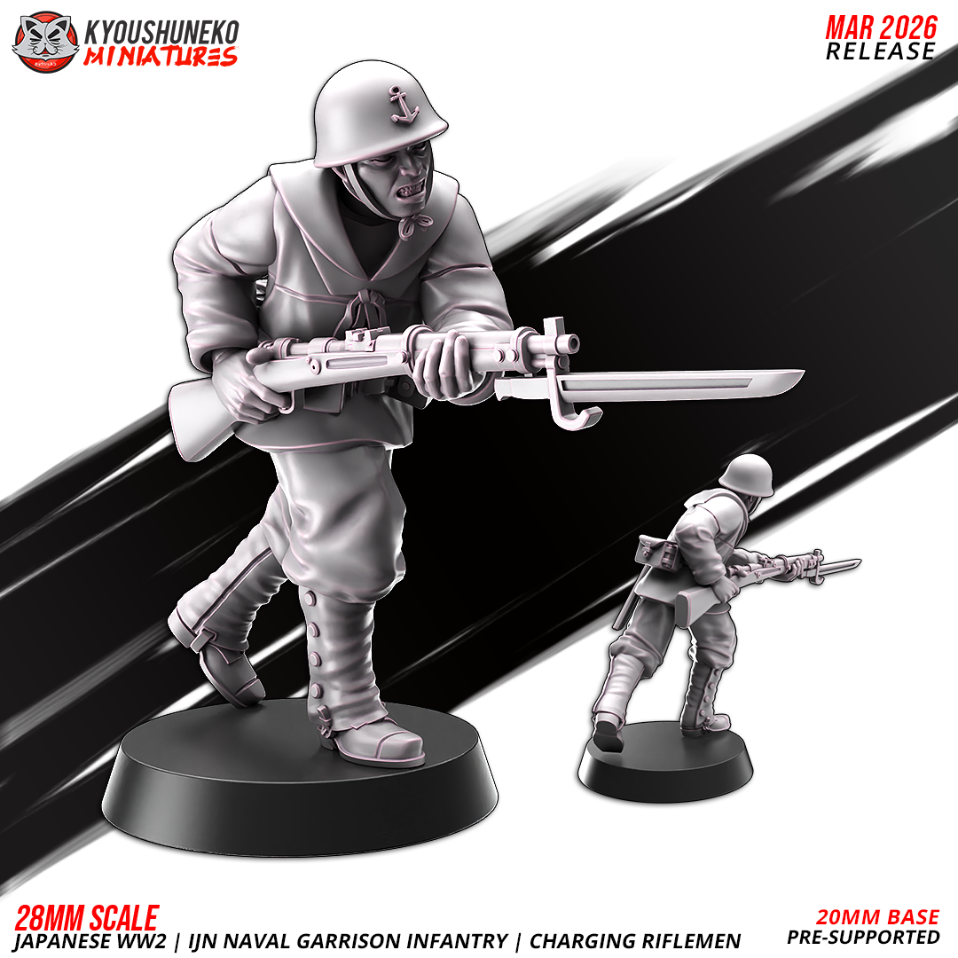 Japanese Weird War IJN Naval Garrison Infantry Charging Riflemen - obrazek 2