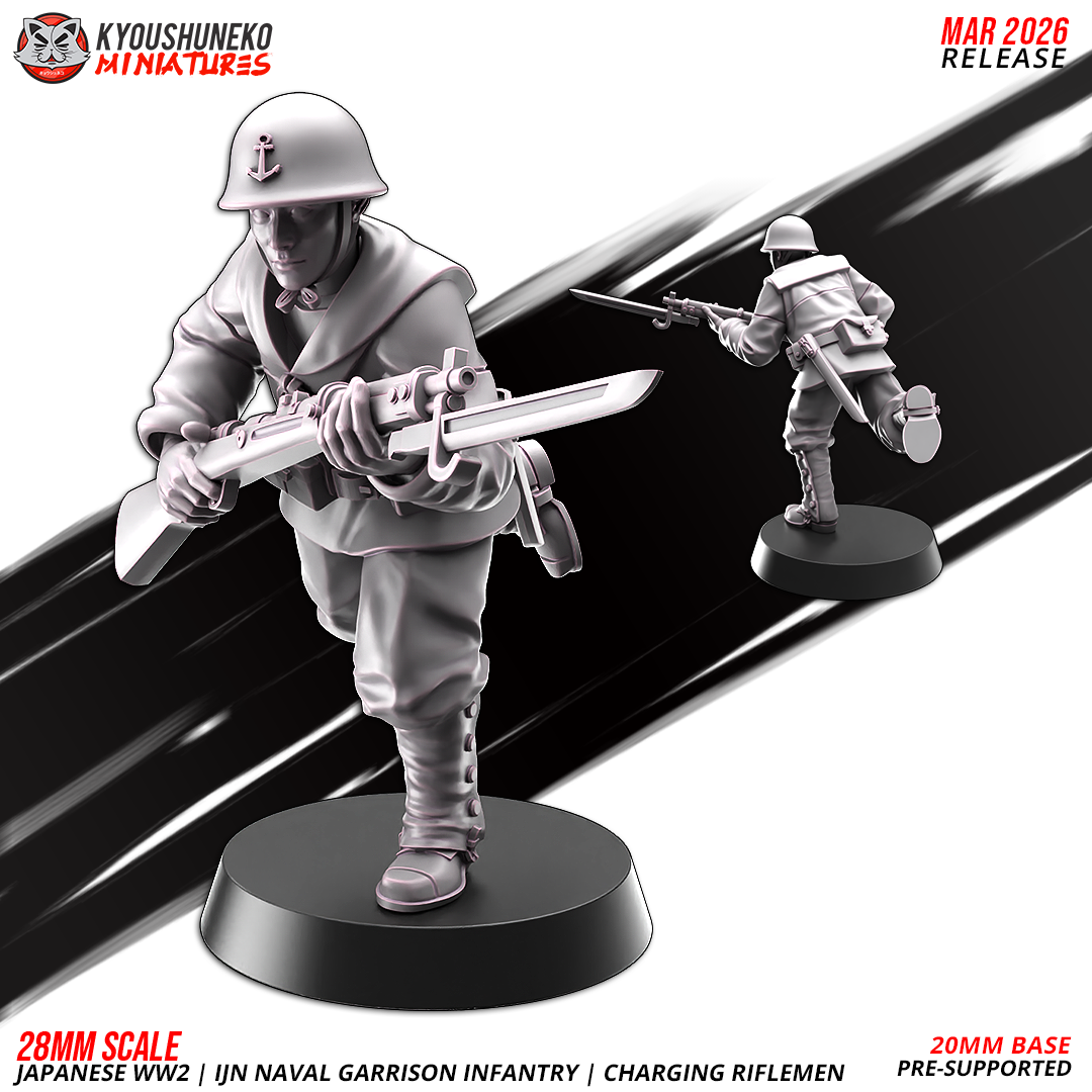 Japanese Weird War IJN Naval Garrison Infantry Charging Riflemen - obrazek 3