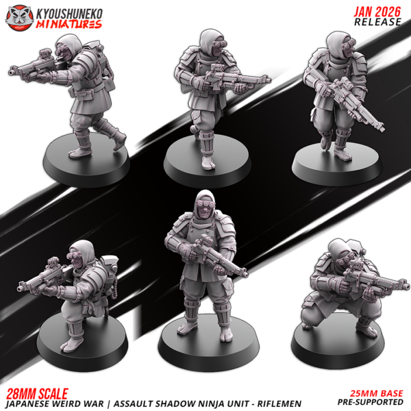 Japanese Weird War Assault Shadow Ninja Riflemen