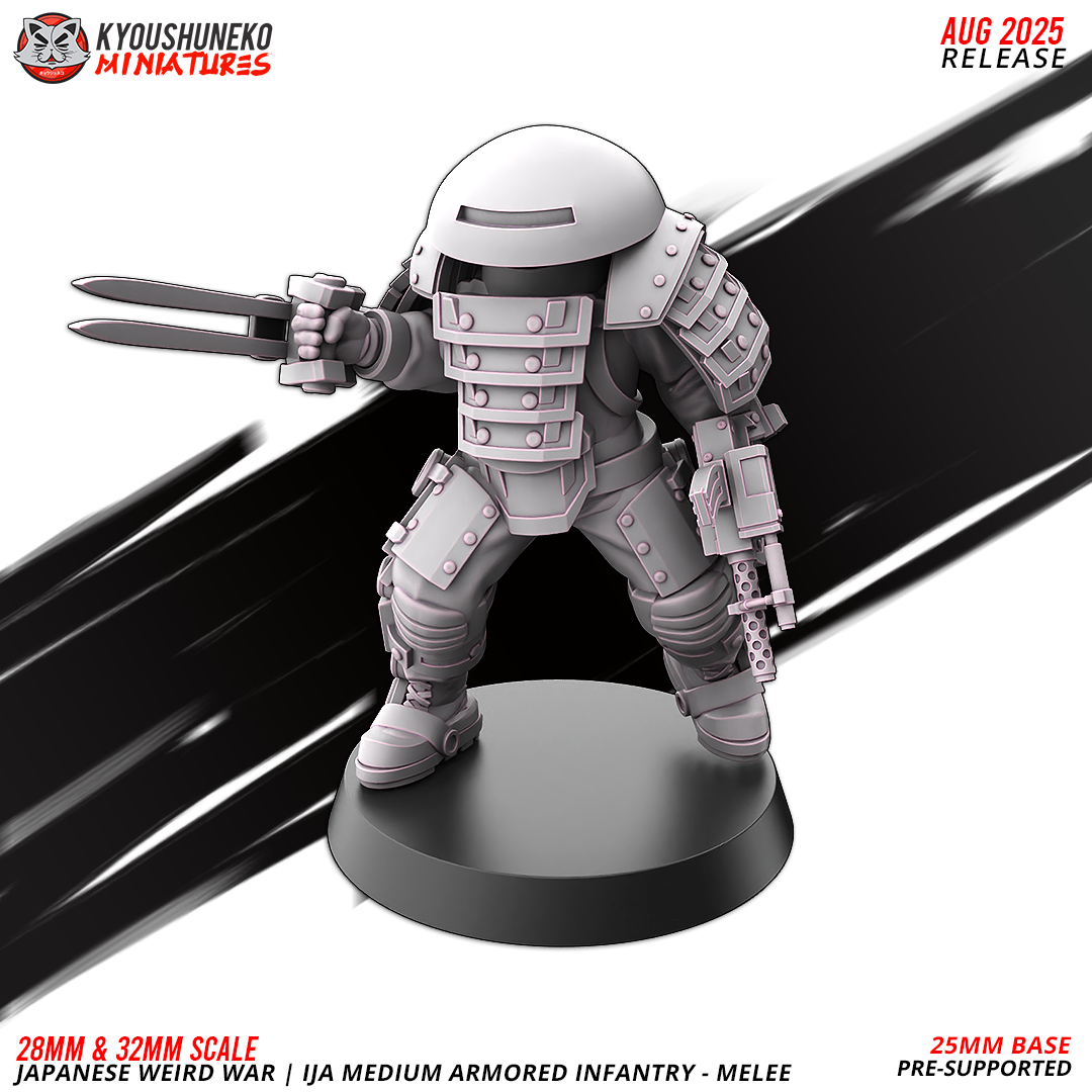 Japanese Weird War IJA Medium Armoured Infantry Melee - obrazek 4