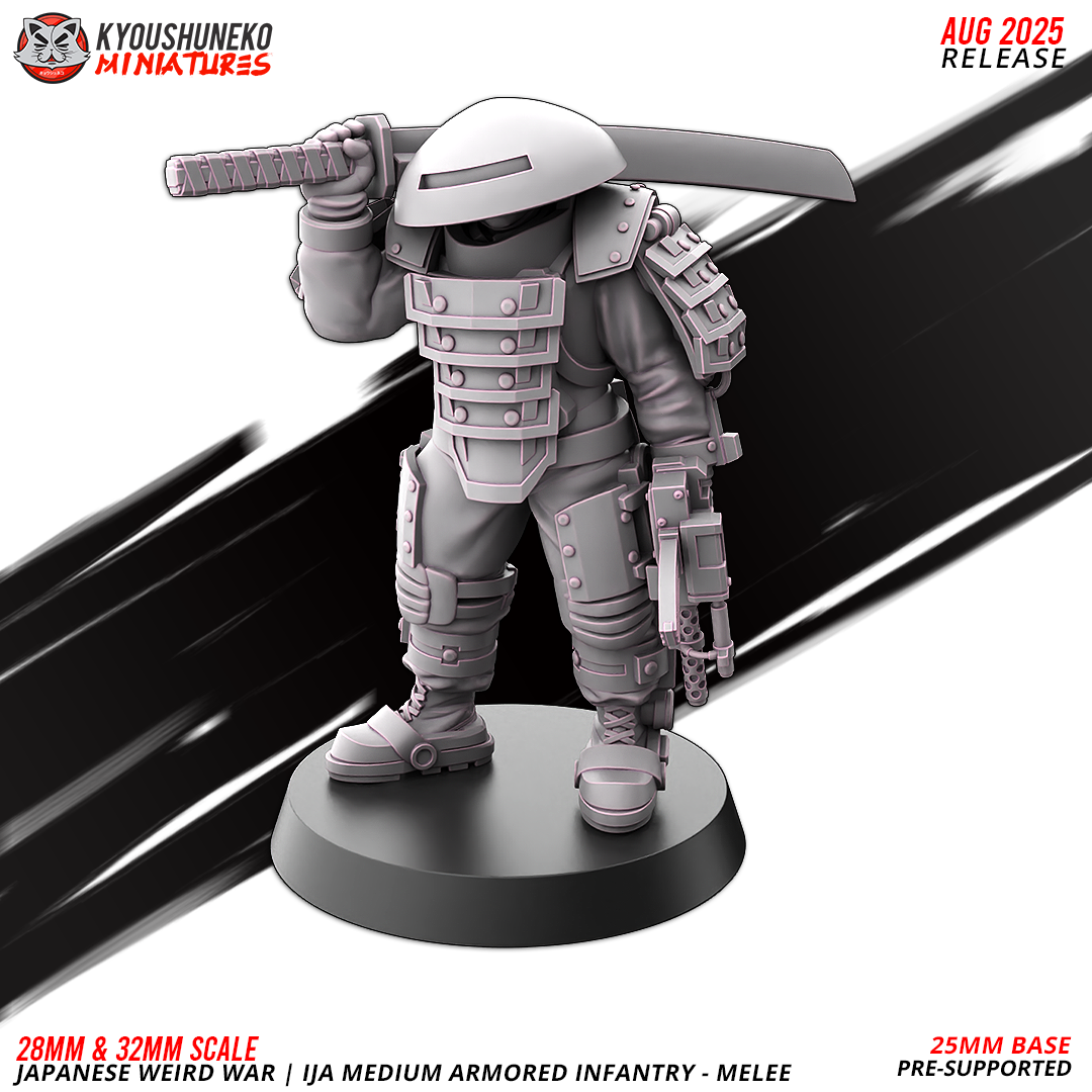 Japanese Weird War IJA Medium Armoured Infantry Melee - obrazek 6