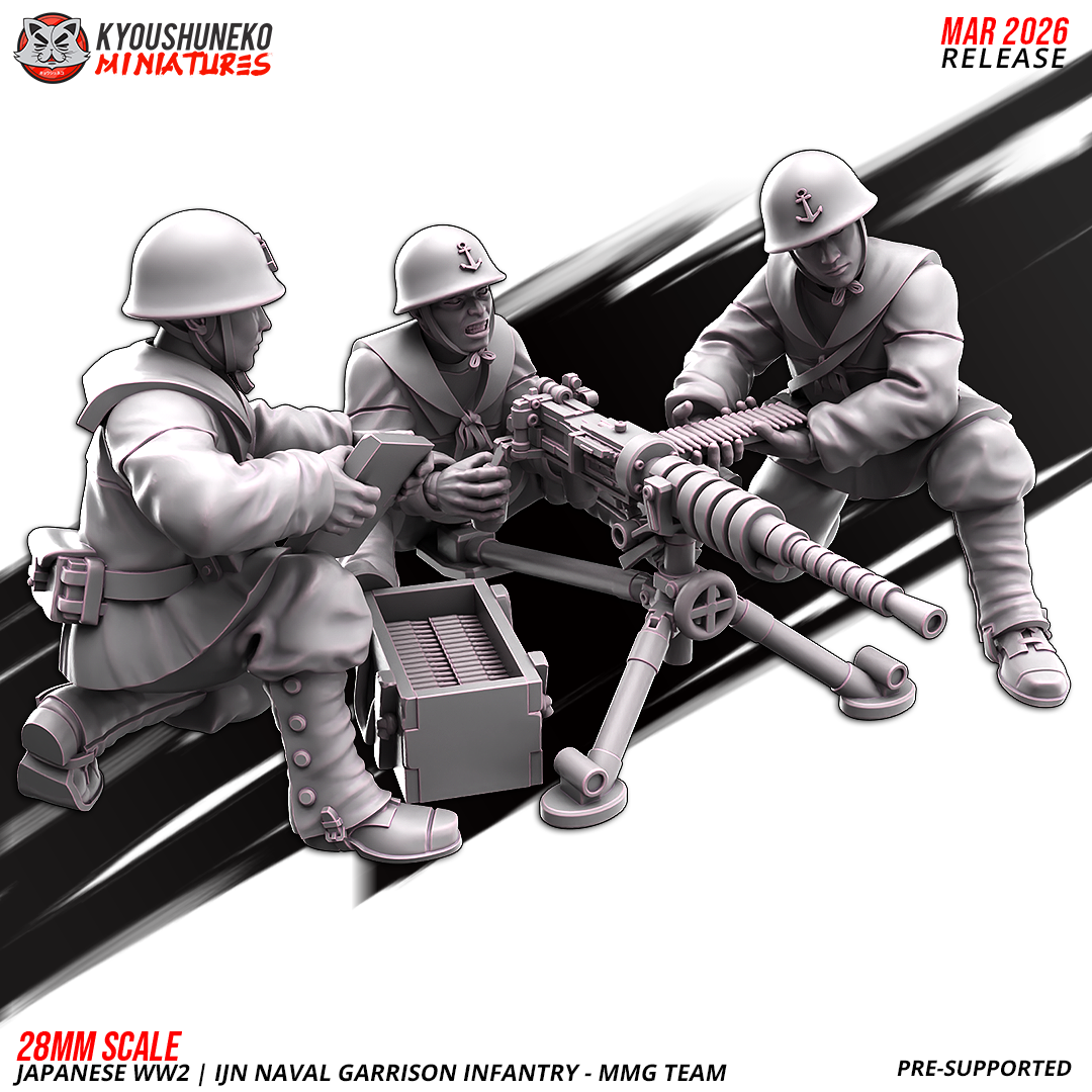 Japanese Weird War IJN Naval Garrison Infantry MMG Team