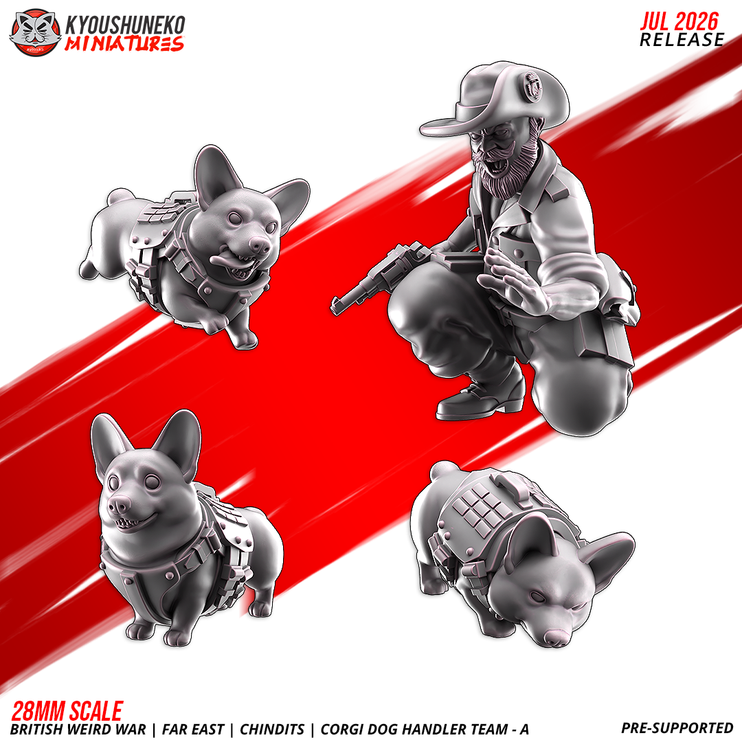 British Weird War Far East Chindit Corgi Dog Handler Team A - obrazek 2