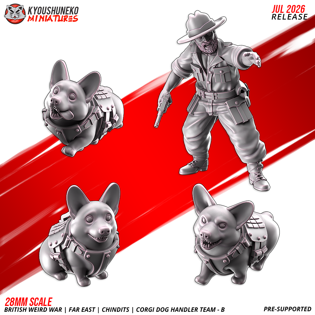British Weird War Far East Chindit Corgi Dog Handler Team B - obrazek 2