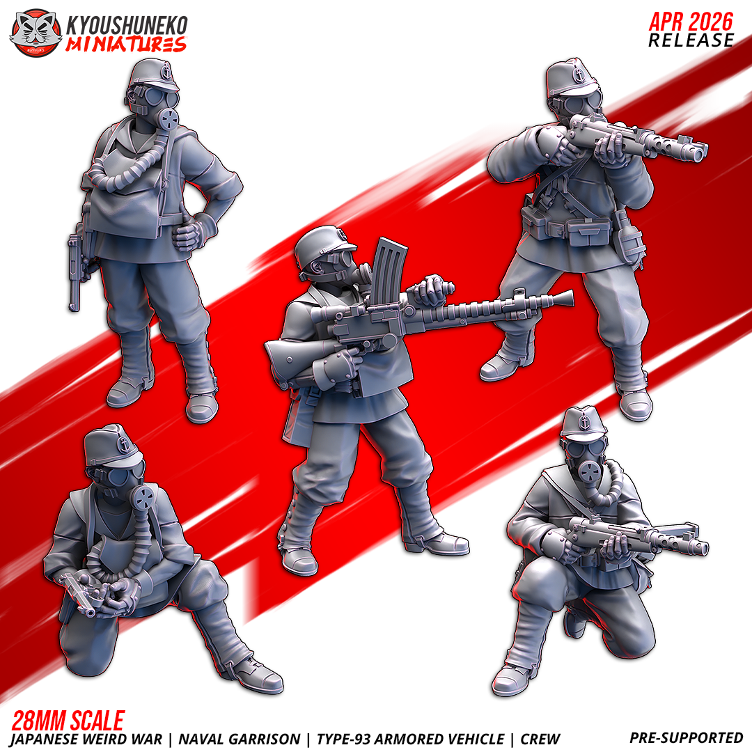Japanese Weird War Naval Garrison Type-93 Armoured Vehicle Crew