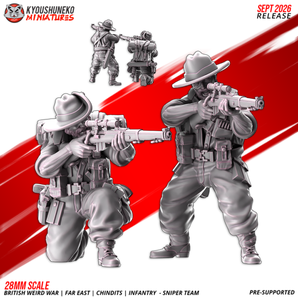 British Weird War Far East Chindits Infantry Sniper Team