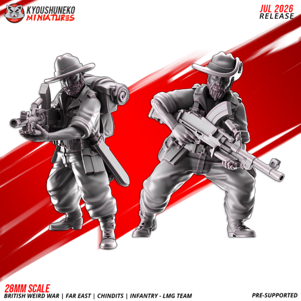 British Weird War Far Chindit Infantry LMG Team