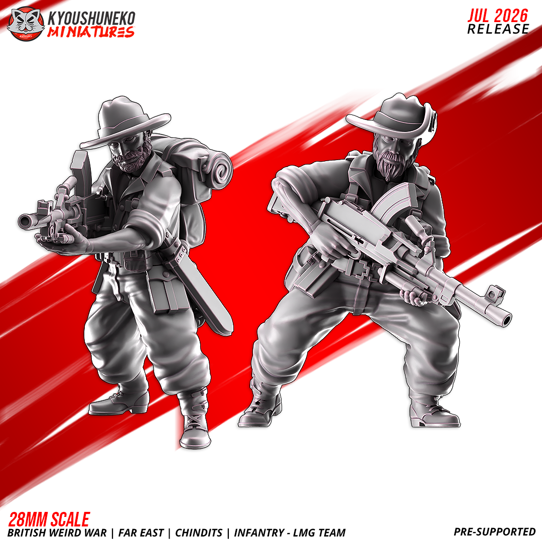 British Weird War Far Chindit Infantry LMG Team