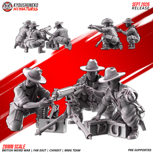 British Weird War Far East Chindits Infantry MMG Team